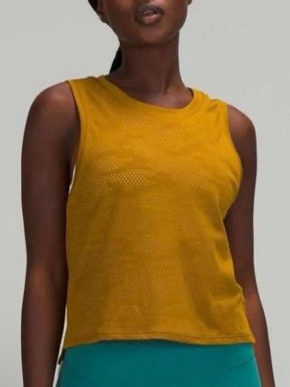 Lululemon Train to Be tank top mustard yellow size 4